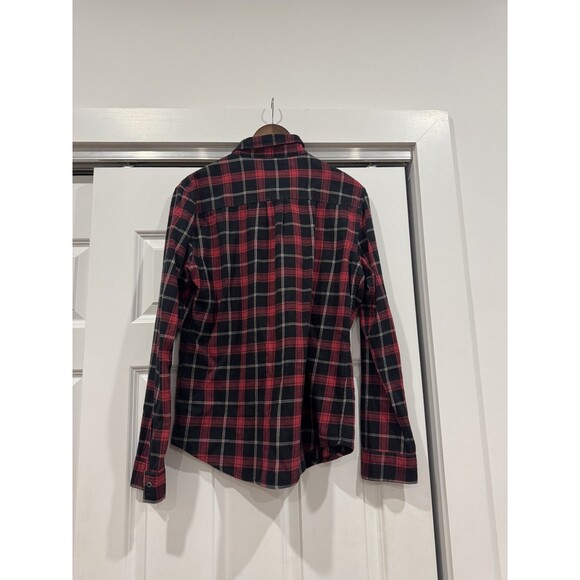 Osklen Rio de Janeiro Mens M Red Plaid Flannel Button Up Shirt Utility Chore - Picture 4 of 9